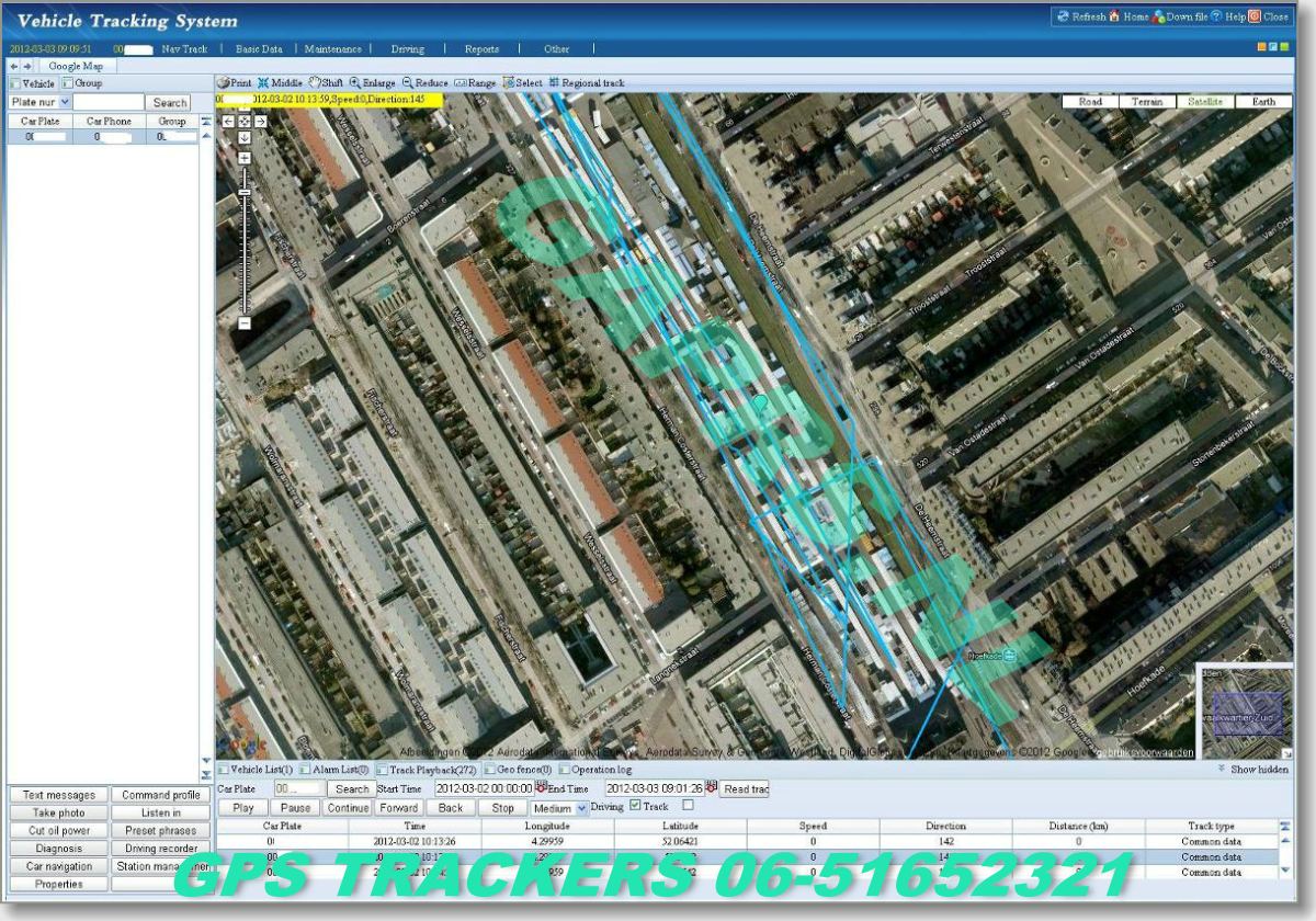 Rondlopen op de Haagsche markt, APRS gps tracker kaart ingezoomd op satellietbeeld