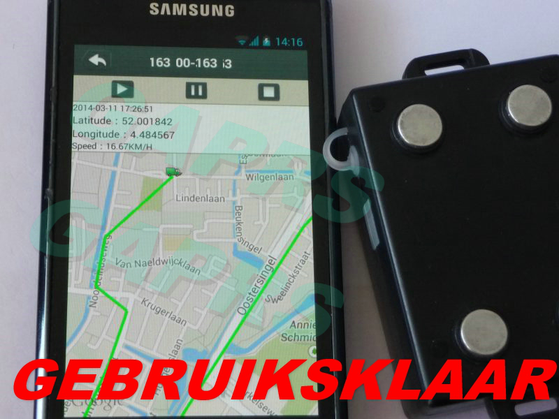 realtime live gps tracker app scherm